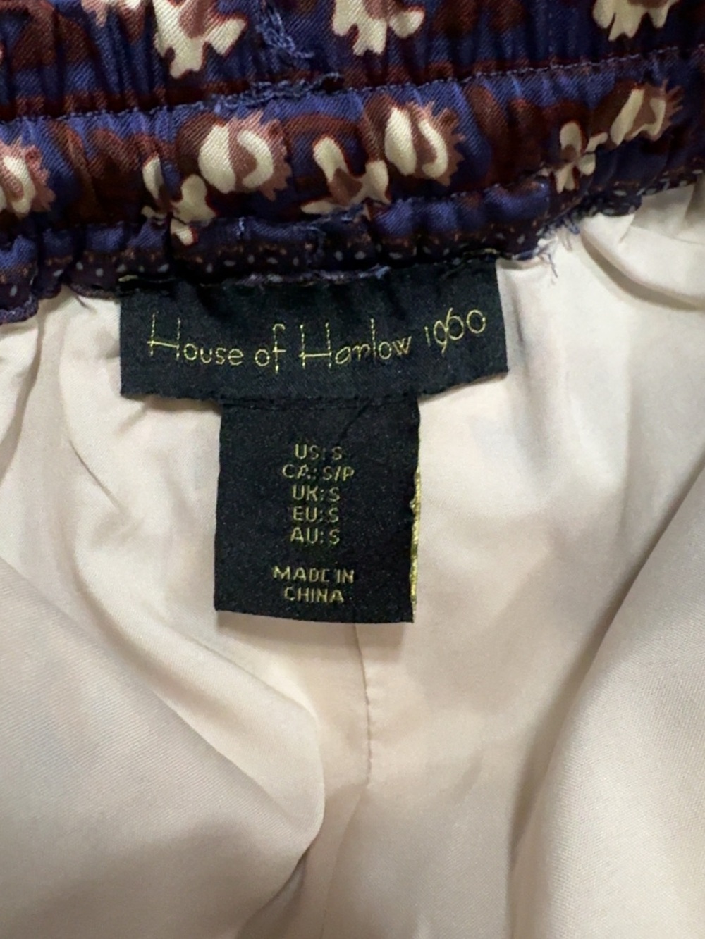 House of Harlow 1960 Women’s Paisley Drawstring Shorts NWOT - Picture 5 of 7
